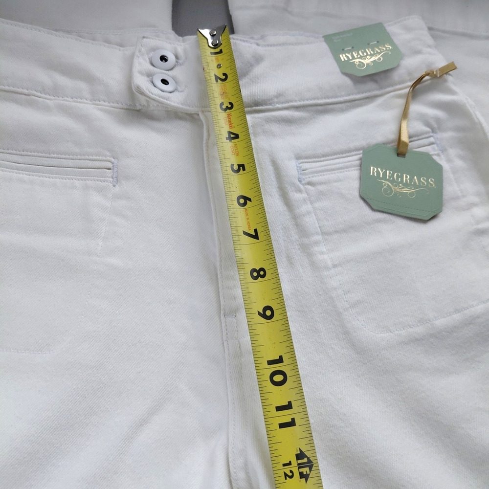 Ryegrass Jeans White Womens High Rise Super Flare Size 12 NEW Boho Coastal Chic - Picture 10 of 12